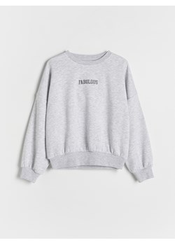 Reserved - Bluza z haftem - jasnoszary ze sklepu Reserved w kategorii Bluzy dziewczęce - zdjęcie 188001288