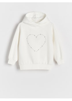 Reserved - Bluza z aplikacją - złamana biel ze sklepu Reserved w kategorii Bluzy dziewczęce - zdjęcie 188001299