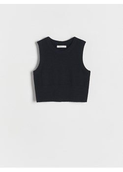Reserved - Dzianinowy top - czarny ze sklepu Reserved w kategorii Bluzki dziewczęce - zdjęcie 188001345