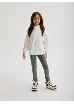 Reserved - Bawełniane legginsy - ciemnoszary ze sklepu Reserved w kategorii Spodnie dziewczęce - zdjęcie 188001348