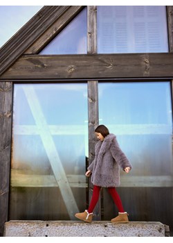 Reserved - Legginsy z zapiętkiem - czerwony ze sklepu Reserved w kategorii Spodnie dziewczęce - zdjęcie 188001379