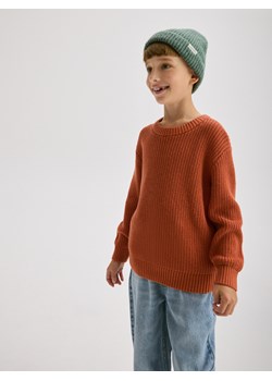 Reserved - Strukturalny sweter z bawełny - koralowy ze sklepu Reserved w kategorii Swetry chłopięce - zdjęcie 188001416
