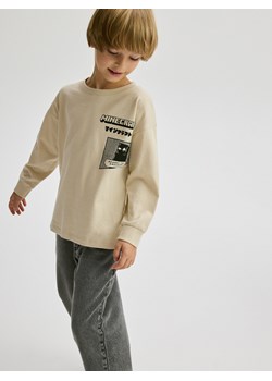 Reserved - Longsleeve Minecraft - jasnoszary ze sklepu Reserved w kategorii T-shirty chłopięce - zdjęcie 188001568