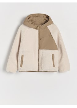 Reserved - Dwustronna kurtka z kapturem - beżowy ze sklepu Reserved w kategorii Kurtki dziewczęce - zdjęcie 188001598