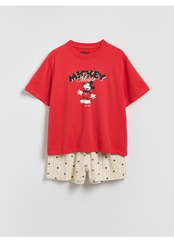 Reserved - Dwuczęściowa piżama Mickey Mouse - czerwony ze sklepu Reserved w kategorii Piżamy damskie - zdjęcie 188001635