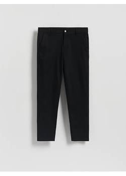Reserved - Bawełniane spodnie slim fit - czarny ze sklepu Reserved w kategorii Spodnie męskie - zdjęcie 188001657