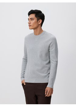 Reserved - Strukturalny sweter z bawełną - szary ze sklepu Reserved w kategorii Swetry męskie - zdjęcie 188001685