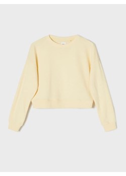 Sinsay - Krótka bluza crewneck - żółty ze sklepu Sinsay w kategorii Bluzy damskie - zdjęcie 188001925