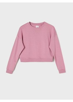 Sinsay - Krótka bluza crewneck - różowy ze sklepu Sinsay w kategorii Bluzy damskie - zdjęcie 188001926
