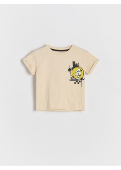 Reserved - T-shirt Kaczor Donald - beżowy ze sklepu Reserved w kategorii T-shirty chłopięce - zdjęcie 188002806