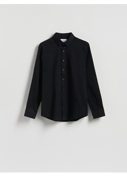 Reserved - Bawełniana koszula super slim fit - czarny ze sklepu Reserved w kategorii Koszule męskie - zdjęcie 188002857