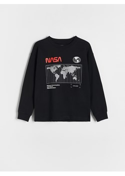 Reserved - Koszulka longsleeve NASA - czarny ze sklepu Reserved w kategorii T-shirty chłopięce - zdjęcie 188002947