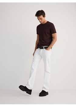 Reserved - Bawełniany t-shirt regular fit - ciemnobrązowy ze sklepu Reserved w kategorii T-shirty męskie - zdjęcie 188003119