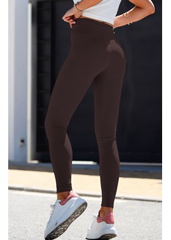 Czekoladowe wyszczuplające klasyczne legginsy push-up Naomar T29, Kolor czekoladowy, Rozmiar 34, Ivon ze sklepu Primodo w kategorii Spodnie damskie - zdjęcie 188004465