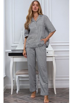 Bawełniana rozpinana piżama damska Serenity, Kolor czarno-biały, Rozmiar S, Momenti per me ze sklepu Primodo w kategorii Piżamy damskie - zdjęcie 188004526