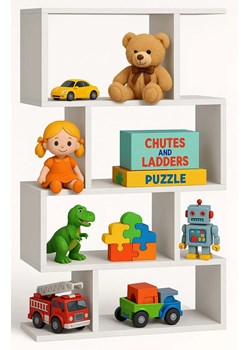 Biały dziecięcy regał na zabawki M0-H87 ze sklepu Edinos.pl w kategorii Regały i witryny - zdjęcie 188004696