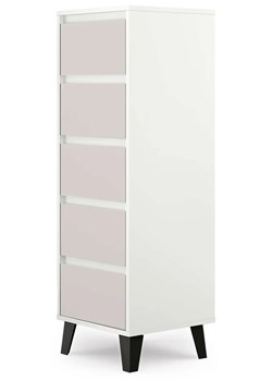 Komoda skandynawska z 5 szufladami biały + kaszmir B7-A91 ze sklepu Edinos.pl w kategorii Komody - zdjęcie 188004785