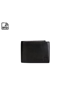 czarny skórzany portfel męski, elegancki i z ochroną RFID ze sklepu Słoń Torbalski w kategorii Portfele męskie - zdjęcie 188006246