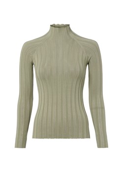 Marie Lund Damska dzianinowa koszulka z długim rękawem Kobiety seledynowy wypukły wzór tkaniny ze sklepu vangraaf w kategorii Swetry damskie - zdjęcie 188006257