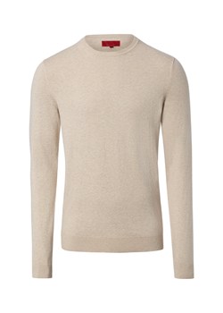 Finshley & Harding Męski sweter z dzianiny Mężczyźni Bawełna beżowy marmurkowy ze sklepu vangraaf w kategorii Swetry męskie - zdjęcie 188006269