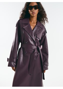 Mohito - Dwurzędowy płaszcz z wiązaniem - mahoń ze sklepu Mohito w kategorii Płaszcze damskie - zdjęcie 188006438