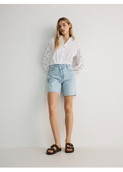 Reserved - Koszula z ażurowymi rękawami - złamana biel ze sklepu Reserved w kategorii Koszule damskie - zdjęcie 188006605