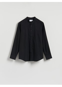 Reserved - Bawełniana koszula slim fit - czarny ze sklepu Reserved w kategorii Koszule męskie - zdjęcie 188006655