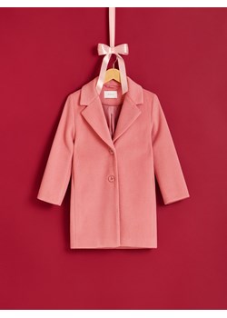 Reserved - Gładki płaszcz - koralowy ze sklepu Reserved w kategorii Płaszcze dziewczęce - zdjęcie 188006757