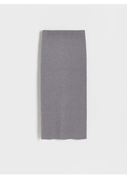 Reserved - Dopasowana spódnica midi - szary ze sklepu Reserved w kategorii Spódnice - zdjęcie 188006785