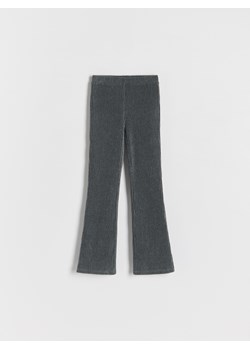 Reserved - Prążkowane spodnie flare - ciemnoszary ze sklepu Reserved w kategorii Spodnie dziewczęce - zdjęcie 188006837