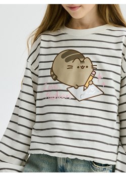 Reserved - Bluzka z motywem Pusheen - ciemnoszary ze sklepu Reserved w kategorii Bluzki dziewczęce - zdjęcie 188006859