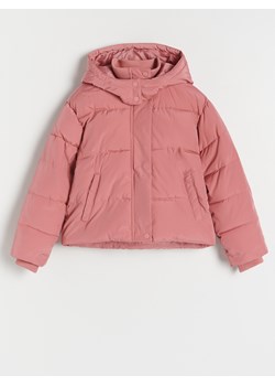 Reserved - Pikowana kurtka z kapturem - brudny róż ze sklepu Reserved w kategorii Kurtki dziewczęce - zdjęcie 188006949