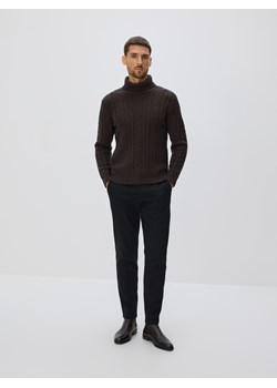 Reserved - Bawełniane spodnie slim fit - czarny ze sklepu Reserved w kategorii Spodnie męskie - zdjęcie 188006958