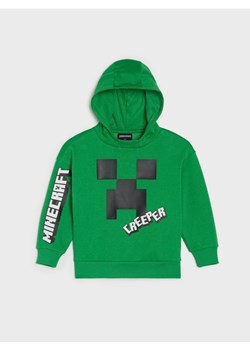 Sinsay - Bluza hoodie z nadrukiem Minecraft - zielony ze sklepu Sinsay w kategorii Bluzy chłopięce - zdjęcie 188007505