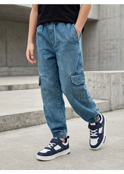 Sinsay - Jeansy jogger z efektem sprania - niebieski ze sklepu Sinsay w kategorii Jeansy męskie - zdjęcie 188007507