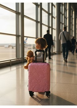 Sinsay - Walizka we wzór allover - różowy ze sklepu Sinsay w kategorii Torby i walizki dziecięce - zdjęcie 188007565