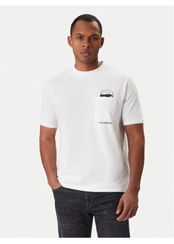 KARL LAGERFELD T-Shirt 755047 561221 Biały Regular Fit ze sklepu MODIVO w kategorii T-shirty męskie - zdjęcie 188007657