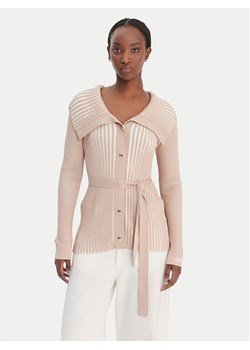 Liu Jo Sport Kardigan TA6116 MS55N Beżowy Regular Fit ze sklepu MODIVO w kategorii Swetry damskie - zdjęcie 188007779