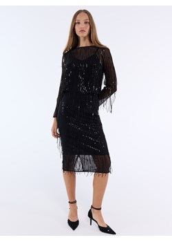 Mohito - Spódnica midi z frędzlami - czarny ze sklepu Mohito w kategorii Spódnice - zdjęcie 188008555