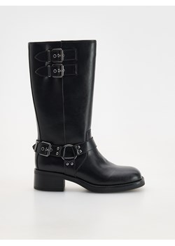 Reserved - Kozaki na obcasie z klamrami - czarny ze sklepu Reserved w kategorii Kozaki damskie - zdjęcie 188008738