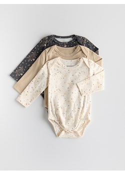 Reserved - Bawełniane body 3 pack - złamana biel ze sklepu Reserved w kategorii Odzież dla niemowląt - zdjęcie 188008818