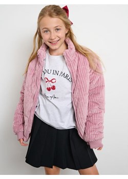 Sinsay - Sztruksowa kurtka z kieszeniami i stójką - różowy ze sklepu Sinsay w kategorii Kurtki dziewczęce - zdjęcie 188010668