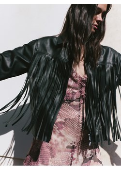 Reserved - Kurtka z frędzlami - czarny ze sklepu Reserved w kategorii Kurtki damskie - zdjęcie 188011098