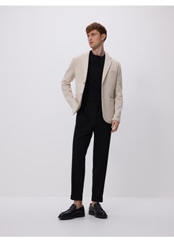 Reserved - Spodnie garniturowe z kantem - czarny ze sklepu Reserved w kategorii Spodnie męskie - zdjęcie 188011149
