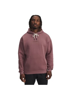 Męska bluza nierozpinana z kapturem Under Armour Project Rock Icon Hdy - różowa ze sklepu Sportstylestory.com w kategorii Bluzy męskie - zdjęcie 188011249