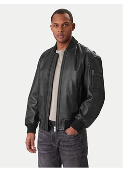 BOSS Kurtka skórzana Jakri 50552151 Czarny Regular Fit ze sklepu MODIVO w kategorii Kurtki męskie - zdjęcie 188013426