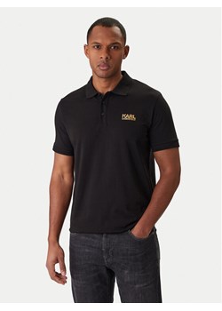 KARL LAGERFELD Polo 745780 561235 Czarny Regular Fit ze sklepu MODIVO w kategorii T-shirty męskie - zdjęcie 188013438