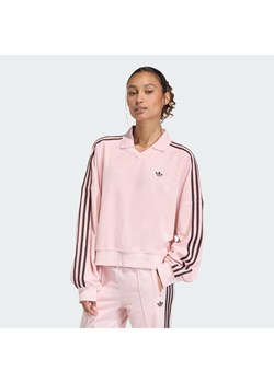 adidas Bluza Terry Towel KD1400 Różowy Oversize ze sklepu MODIVO w kategorii Bluzy damskie - zdjęcie 188013448
