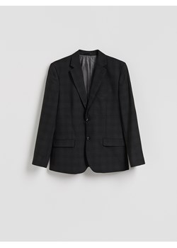 Reserved - Marynarka slim fit w kratę - czarny ze sklepu Reserved w kategorii Marynarki męskie - zdjęcie 188015159