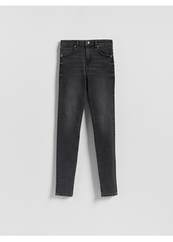 Reserved - Jeansy slim z dłuższą nogawką - szary ze sklepu Reserved w kategorii Jeansy damskie - zdjęcie 188015176